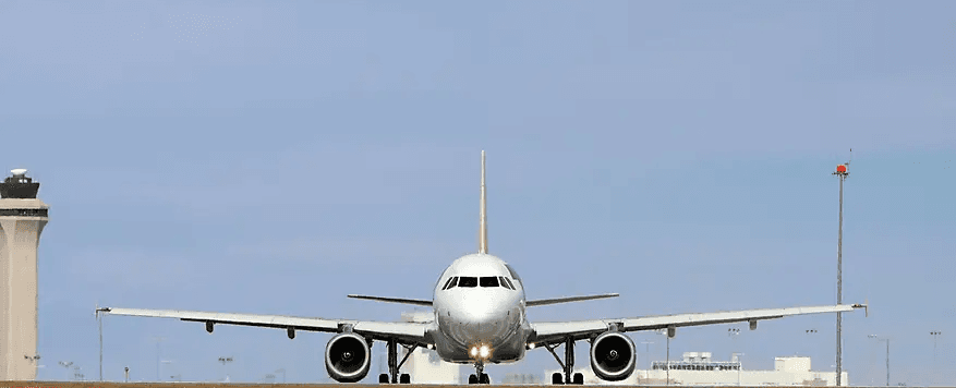 Jet aircraft on the runway